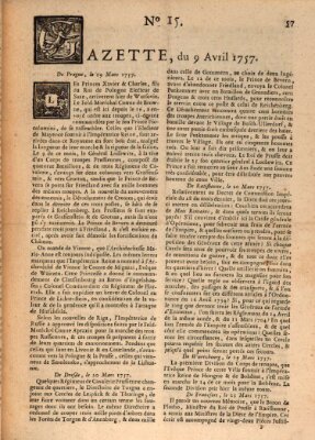 Gazette (Gazette de France) Samstag 9. April 1757
