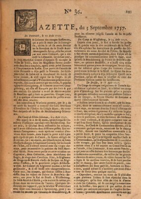 Gazette (Gazette de France) Samstag 3. September 1757