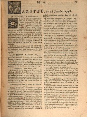 Gazette (Gazette de France) Samstag 28. Januar 1758