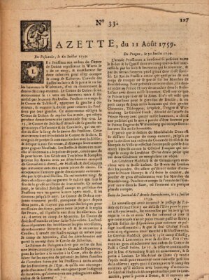 Gazette (Gazette de France) Samstag 11. August 1759