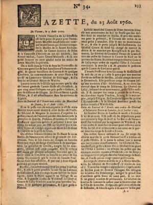 Gazette (Gazette de France) Samstag 23. August 1760