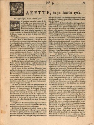 Gazette (Gazette de France) Samstag 31. Januar 1761