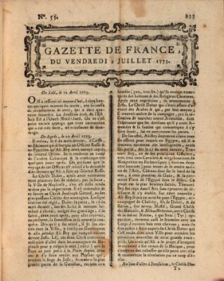 Gazette de France Freitag 2. Juli 1773