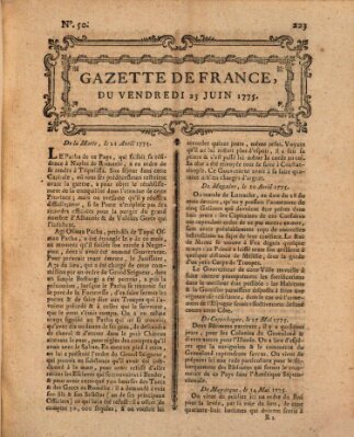 Gazette de France Freitag 23. Juni 1775