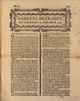 Gazette de France Freitag 27. Oktober 1775