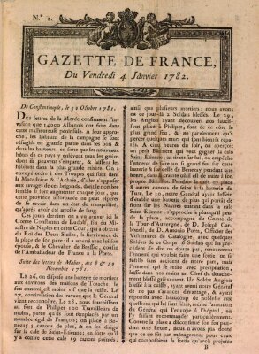 Gazette de France Freitag 4. Januar 1782