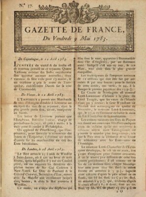 Gazette de France Freitag 9. Mai 1783