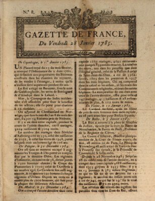 Gazette de France Freitag 28. Januar 1785