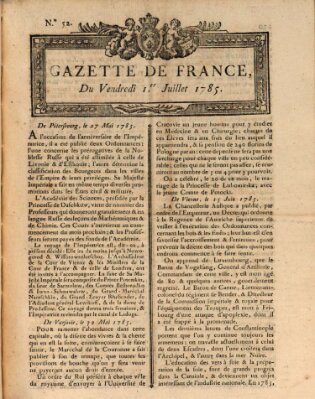 Gazette de France Freitag 1. Juli 1785