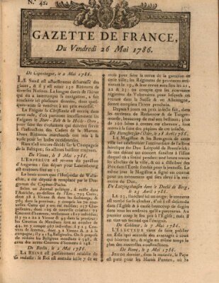Gazette de France Freitag 26. Mai 1786