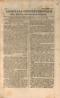 Giornale del Regno delle Due Sicilie Donnerstag 1. Februar 1821
