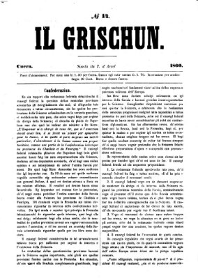 I Grischun Samstag 7. April 1860