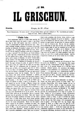 I Grischun Donnerstag 29. August 1861