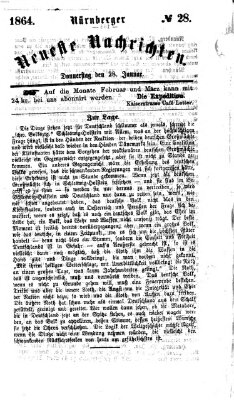 Nürnberger neueste Nachrichten Donnerstag 28. Januar 1864