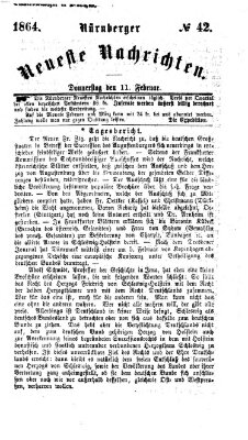 Nürnberger neueste Nachrichten Donnerstag 11. Februar 1864
