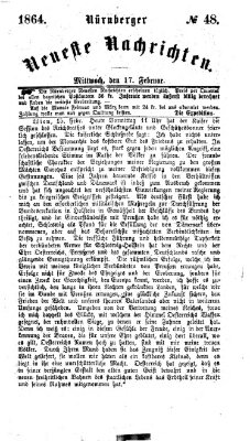Nürnberger neueste Nachrichten Mittwoch 17. Februar 1864