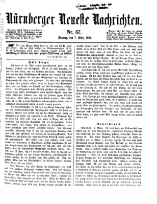 Nürnberger neueste Nachrichten Montag 7. März 1864