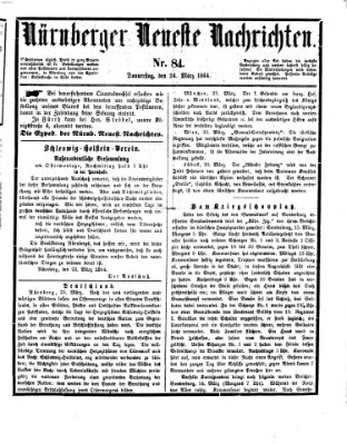 Nürnberger neueste Nachrichten Donnerstag 24. März 1864
