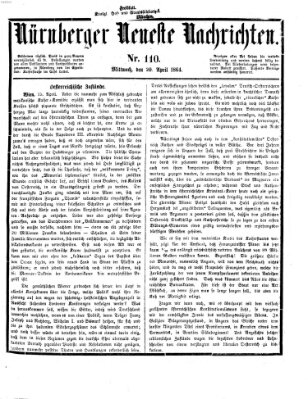 Nürnberger neueste Nachrichten Mittwoch 20. April 1864