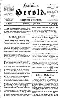 Fränkischer Herold Donnerstag 17. Juli 1862