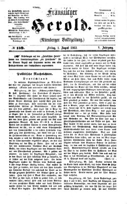 Fränkischer Herold Freitag 1. August 1862