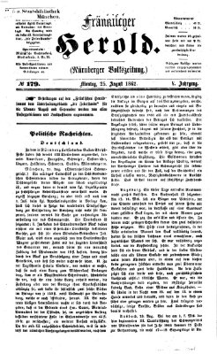 Fränkischer Herold Montag 25. August 1862