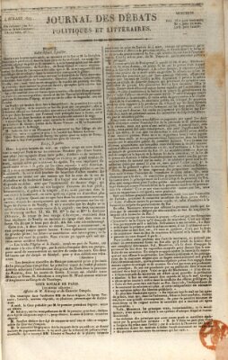 Journal des débats politiques et littéraires Mittwoch 4. Juli 1827