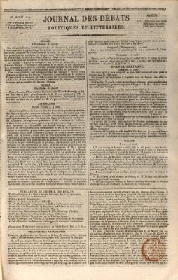 Journal des débats politiques et littéraires Samstag 18. August 1827
