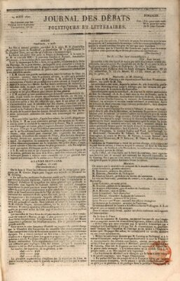 Journal des débats politiques et littéraires Sonntag 19. August 1827