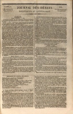 Journal des débats politiques et littéraires Donnerstag 23. August 1827