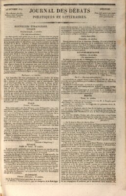 Journal des débats politiques et littéraires Sonntag 28. Oktober 1827