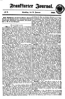 Frankfurter Journal Samstag 9. Januar 1858