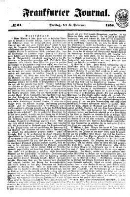 Frankfurter Journal Freitag 5. Februar 1858