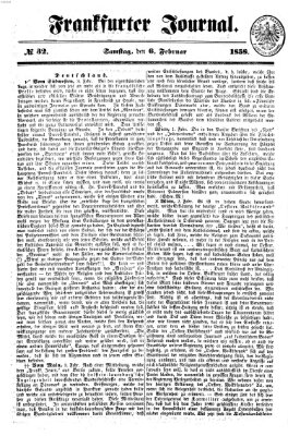 Frankfurter Journal Samstag 6. Februar 1858