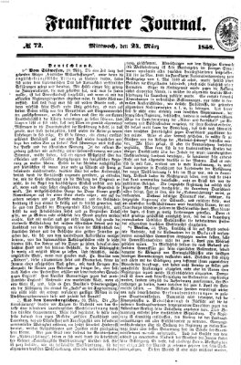 Frankfurter Journal Mittwoch 24. März 1858