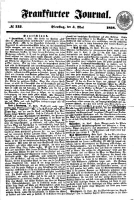 Frankfurter Journal Dienstag 4. Mai 1858