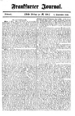 Frankfurter Journal Mittwoch 8. September 1858