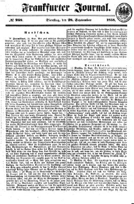 Frankfurter Journal Dienstag 28. September 1858