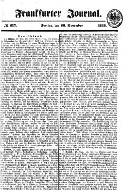 Frankfurter Journal Freitag 26. November 1858