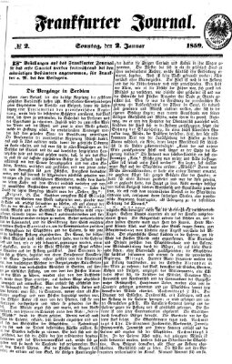 Frankfurter Journal Sonntag 2. Januar 1859