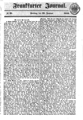 Frankfurter Journal Freitag 21. Januar 1859