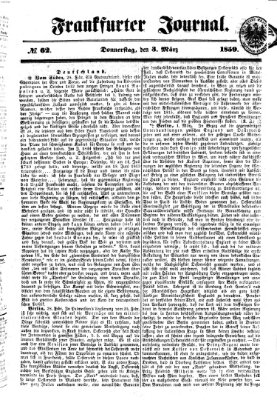 Frankfurter Journal Donnerstag 3. März 1859