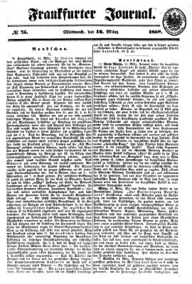 Frankfurter Journal Mittwoch 16. März 1859