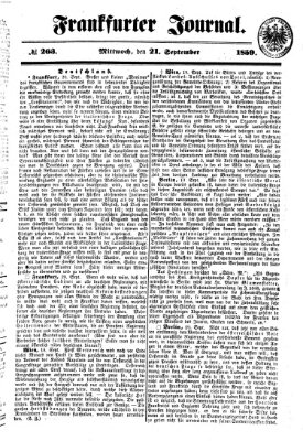 Frankfurter Journal Mittwoch 21. September 1859