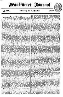Frankfurter Journal Sonntag 2. Oktober 1859