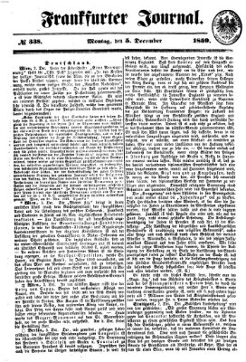Frankfurter Journal Montag 5. Dezember 1859