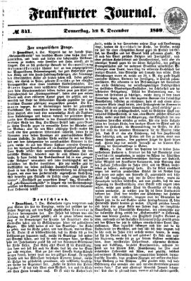 Frankfurter Journal Donnerstag 8. Dezember 1859