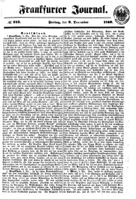 Frankfurter Journal Freitag 9. Dezember 1859