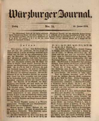 Würzburger Journal Freitag 31. Januar 1834