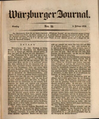 Würzburger Journal Samstag 1. Februar 1834